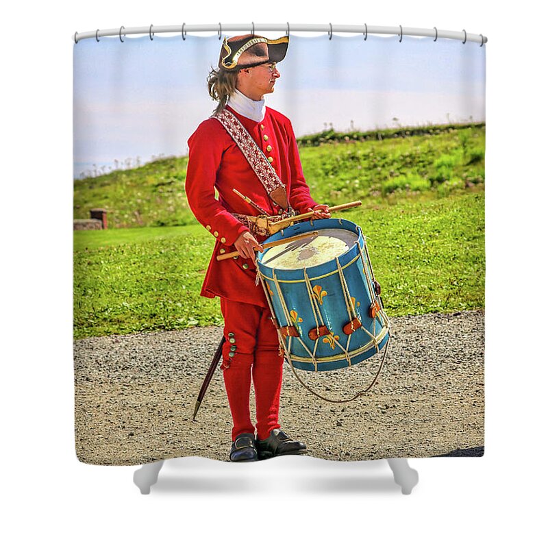 Fortress Of Louisbourg Nova Scotia Canada Shower Curtain featuring the photograph Fortress of Louisbourg Nova Scotia Canada by Paul James Bannerman