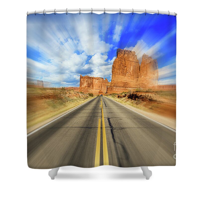 Arches National Park Shower Curtain featuring the photograph Arches National Park by Raul Rodriguez