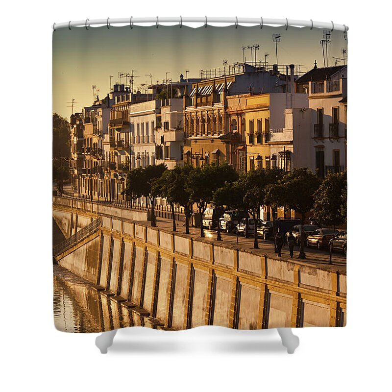 Tranquility Shower Curtain featuring the photograph Spain, Andalucia Region, Seville #27 by Walter Bibikow