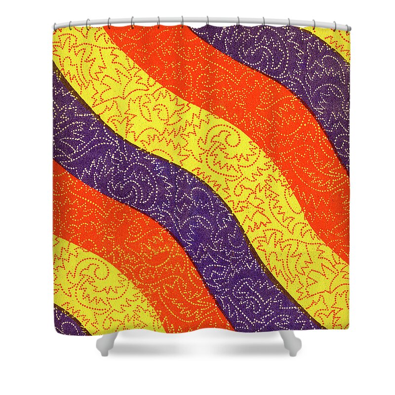 Background Shower Curtain featuring the drawing Pattern #280 by CSA Images