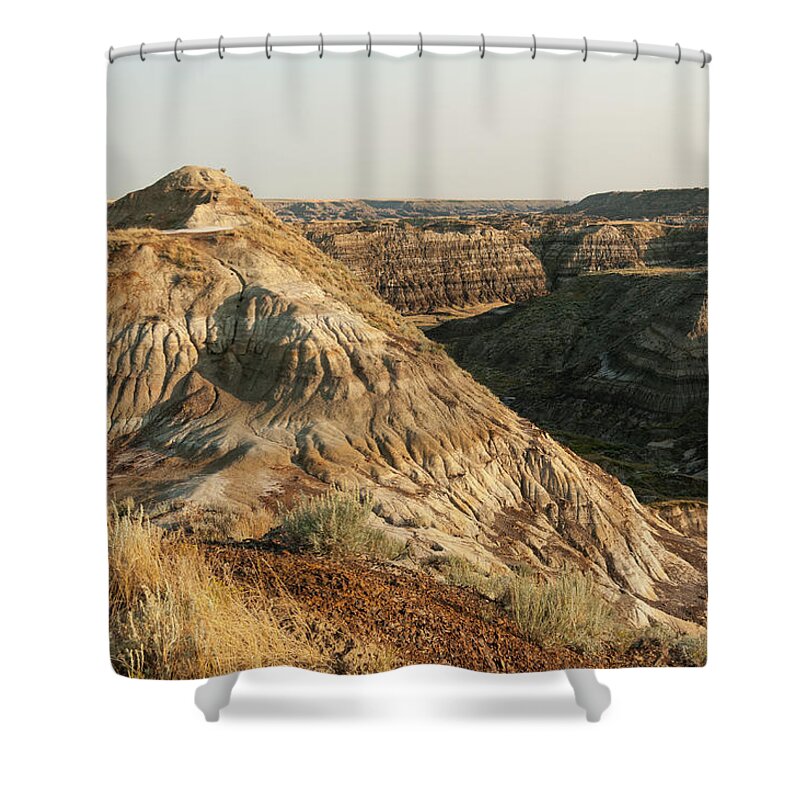 Tranquility Shower Curtain featuring the photograph Alberta Badlands #3 by John Elk Iii