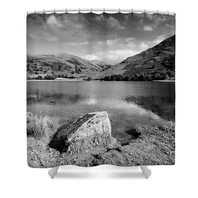 Brothers Water Shower Curtain featuring the mixed media Brothers Water #3 by Smart Aviation