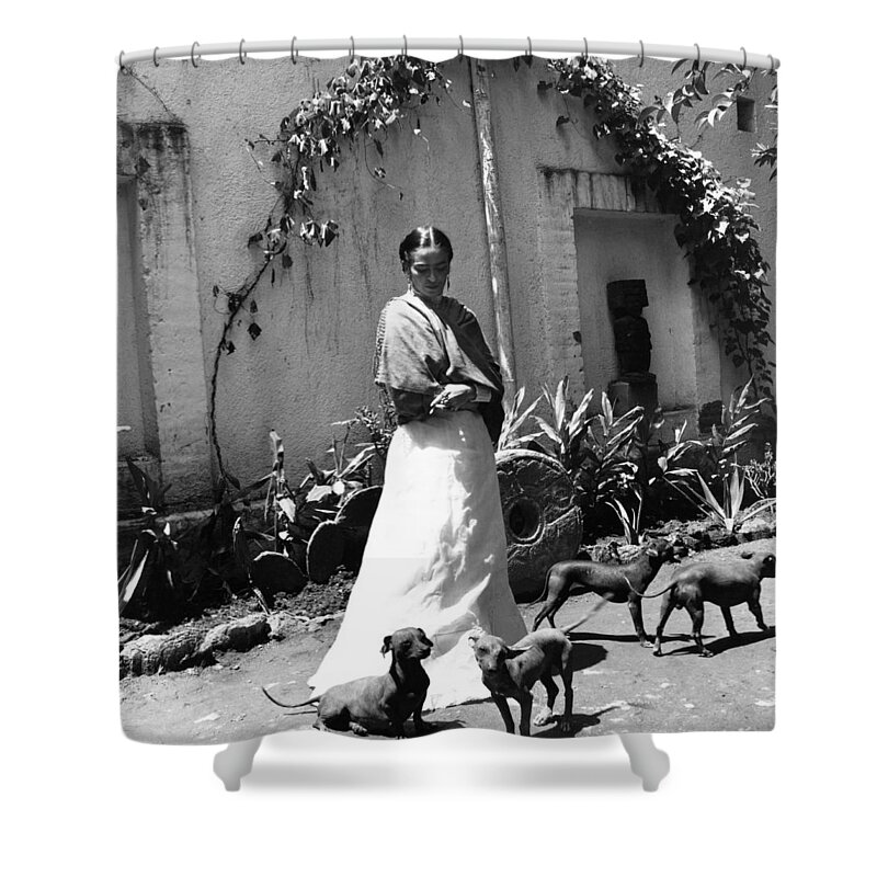Art Shower Curtain featuring the photograph Frida Kahlo by Gisele Freund