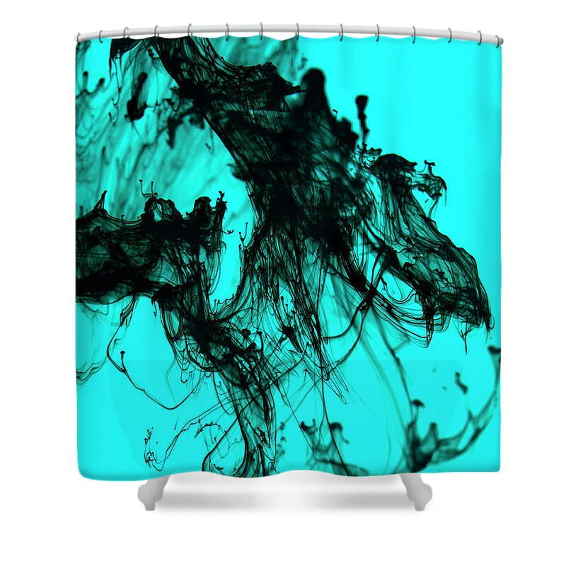 Copenhagen Shower Curtain featuring the photograph Ink In Water #3 by Henrik Sorensen
