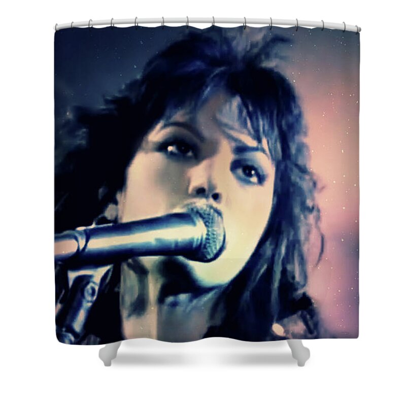 Joan Jett Shower Curtain featuring the photograph Joan Jett #3 by Cyryn Fyrcyd