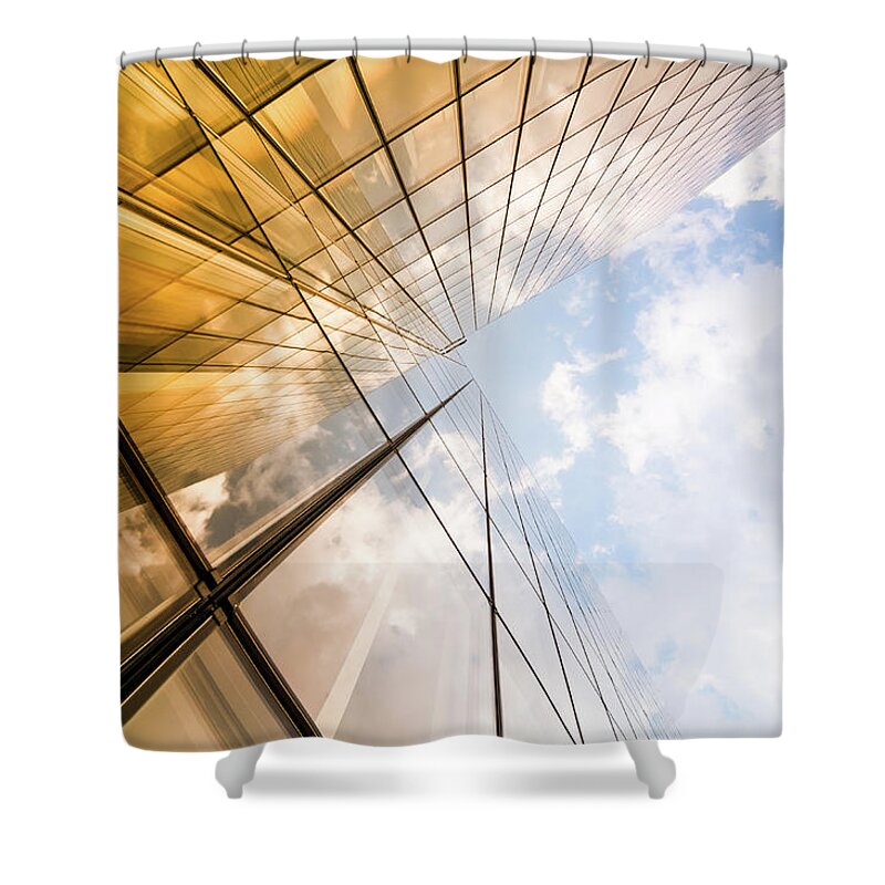 Architectural Feature Shower Curtain featuring the photograph Skyscraper #3 by Mmac72