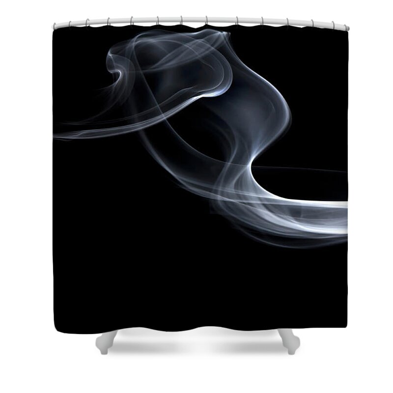 Curve Shower Curtain featuring the photograph Smoke, Creative Abstract Vitality #3 by Tttuna