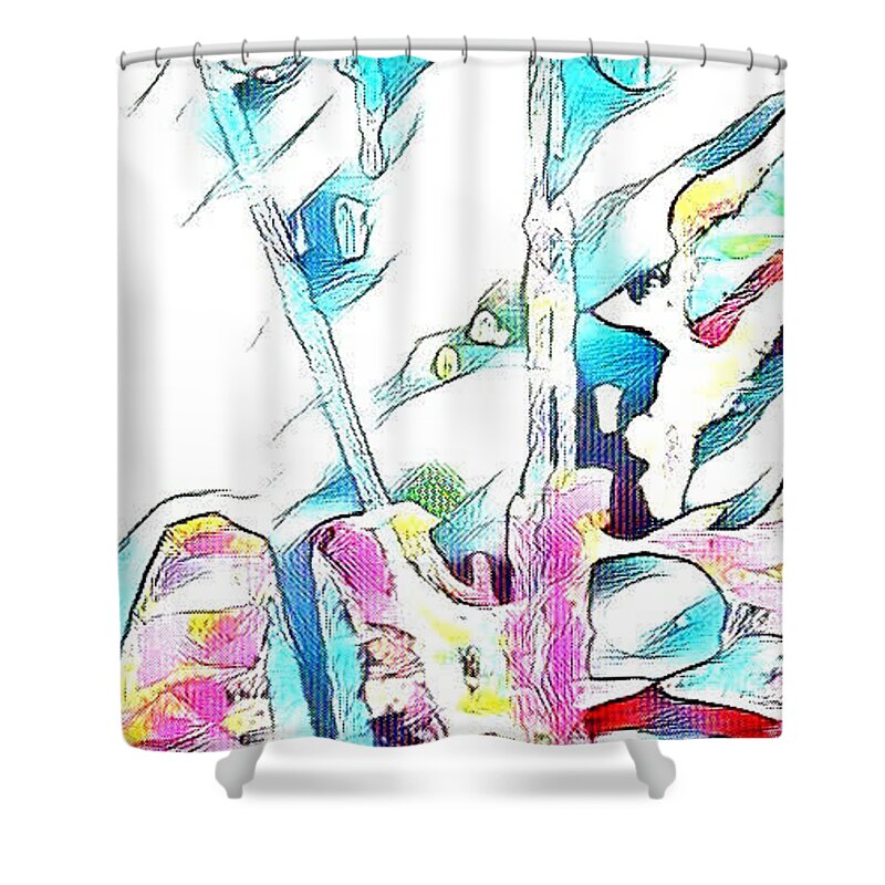 Abstract/ City Lights Shower Curtain featuring the photograph Abstract/City Lights #1 by Brenae Cochran