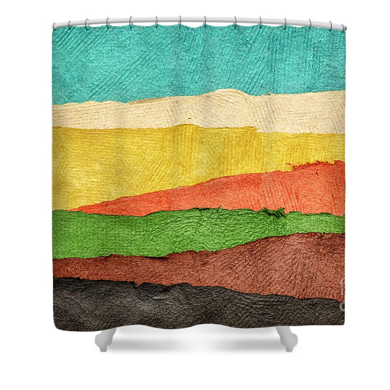 Huun Paper Shower Curtain featuring the photograph Abstract Landscape #4 by Marek Uliasz