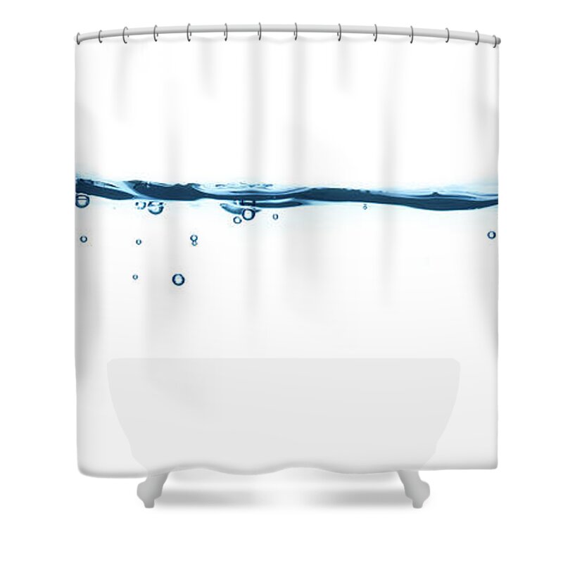 Underwater Shower Curtain featuring the photograph Blue Water Surface #4 by Krystiannawrocki
