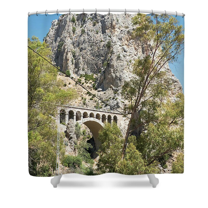 Alfonso Xiii Shower Curtain featuring the photograph Caminito del Rey #4 by Rod Jones