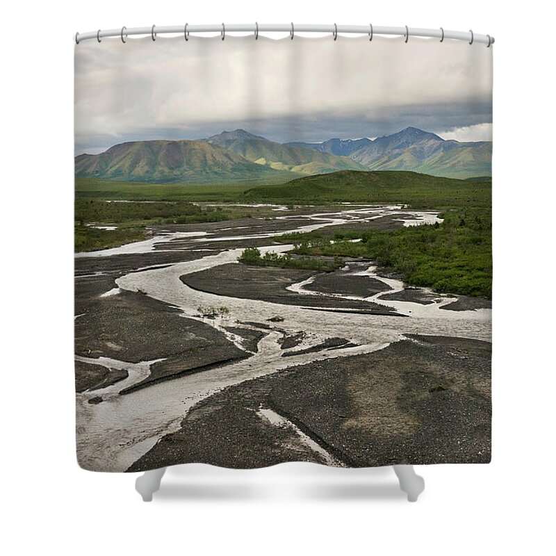 Tranquility Shower Curtain featuring the photograph Denali Np Landscape #4 by John Elk