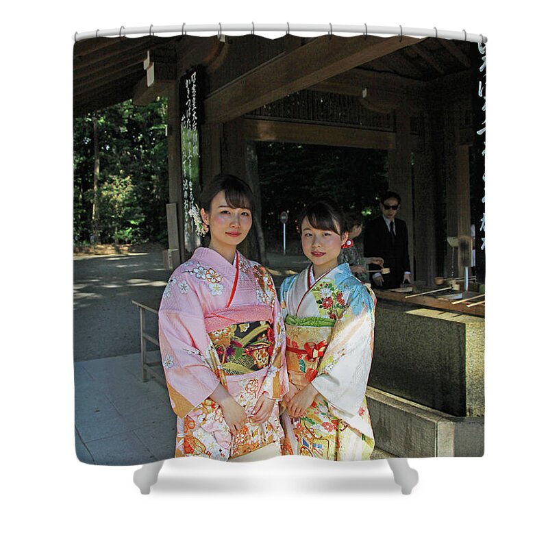 Meiji Jingu Shrine Shower Curtain featuring the photograph Meiji Jingu Shrine - Tokyo, Japan by Richard Krebs