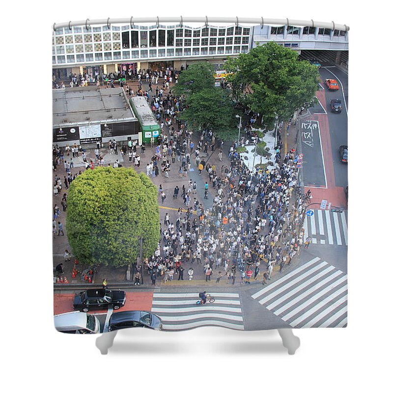 Tokyo Shower Curtain featuring the photograph Tokyo, Japan - Shibuya Crossing #5 by Richard Krebs