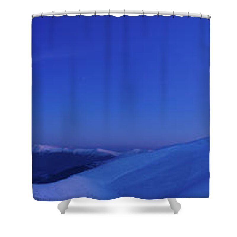 Scenics Shower Curtain featuring the photograph Winter Mountains Landscape #4 by Verybigalex