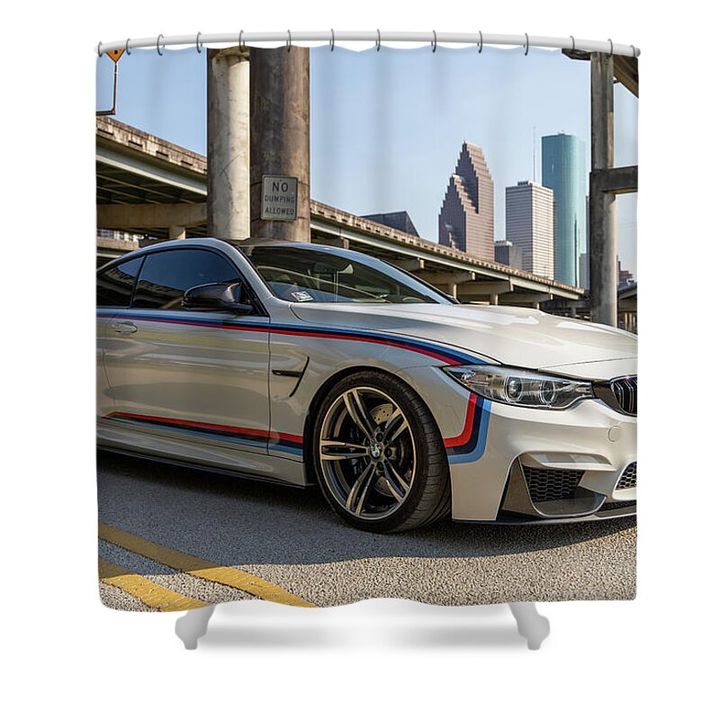 Bmw M4 Shower Curtain featuring the photograph Bmw M4 #6 by Rocco Silvestri