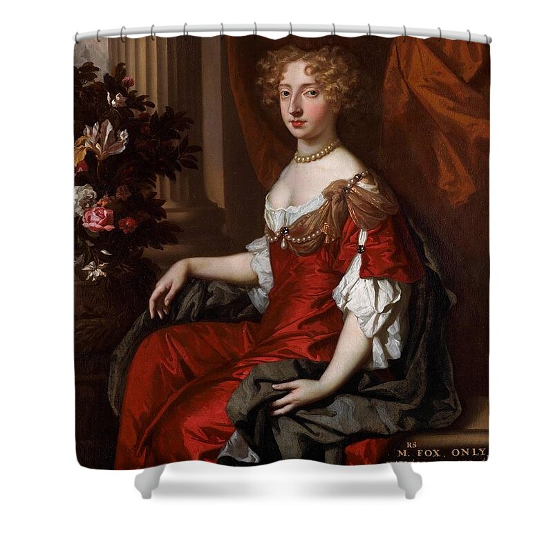 John Riley (1646 - 1691) Shower Curtain featuring the painting Carr Trollope #5 by John Riley