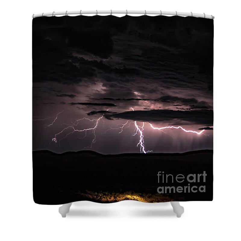 Lightning Shower Curtain featuring the photograph Lightning #3 by Mark Jackson