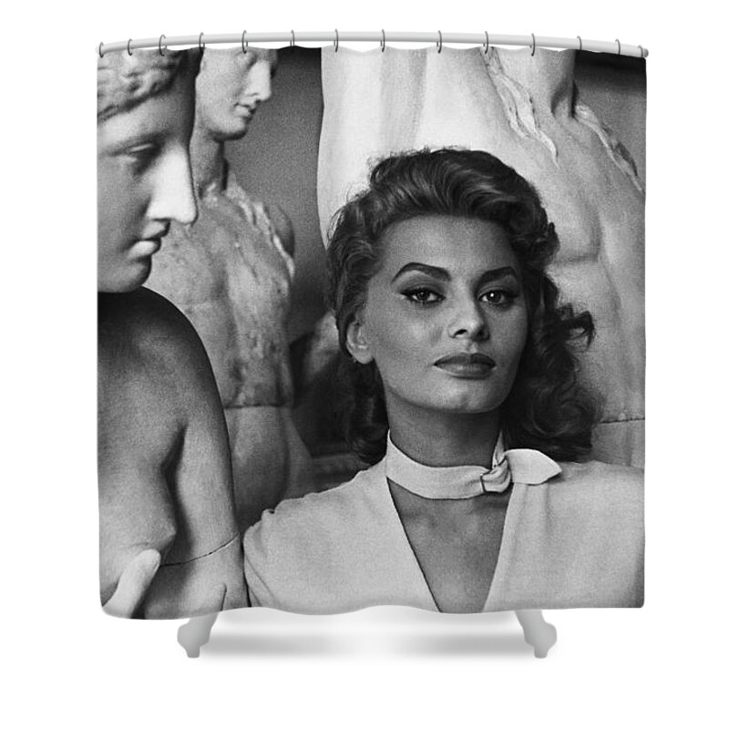 Acting Shower Curtain featuring the photograph Sophia Loren #5 by George Daniell