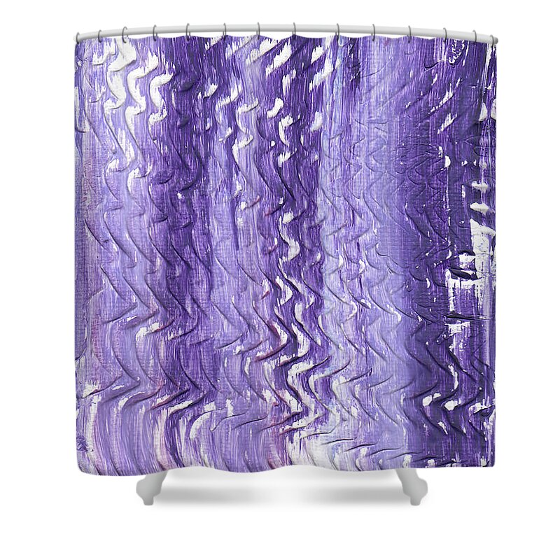  Shower Curtain featuring the painting 50 by Sarahleah Hankes