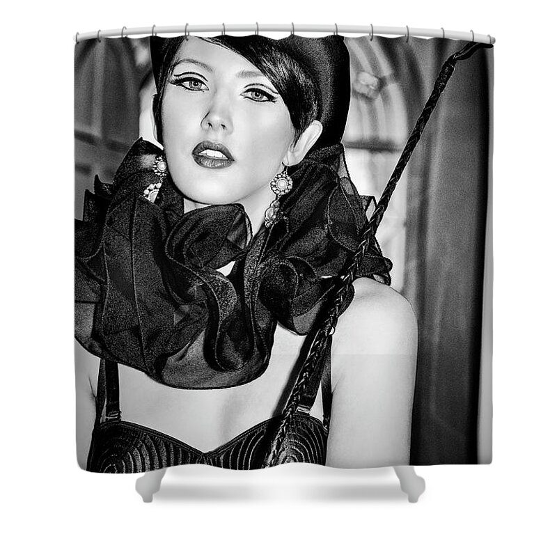 Attitude Shower Curtain featuring the photograph 5251 Foxy Lady Natasha Z by Amyn Nasser