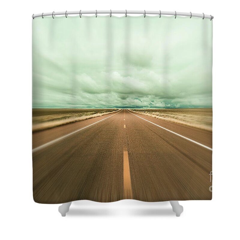 Arizona Shower Curtain featuring the photograph Arizona Desert Highway by Raul Rodriguez