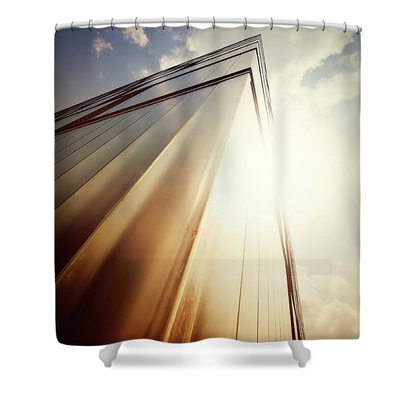 Working Shower Curtain featuring the photograph Futuristic Office Building #6 by Ppampicture