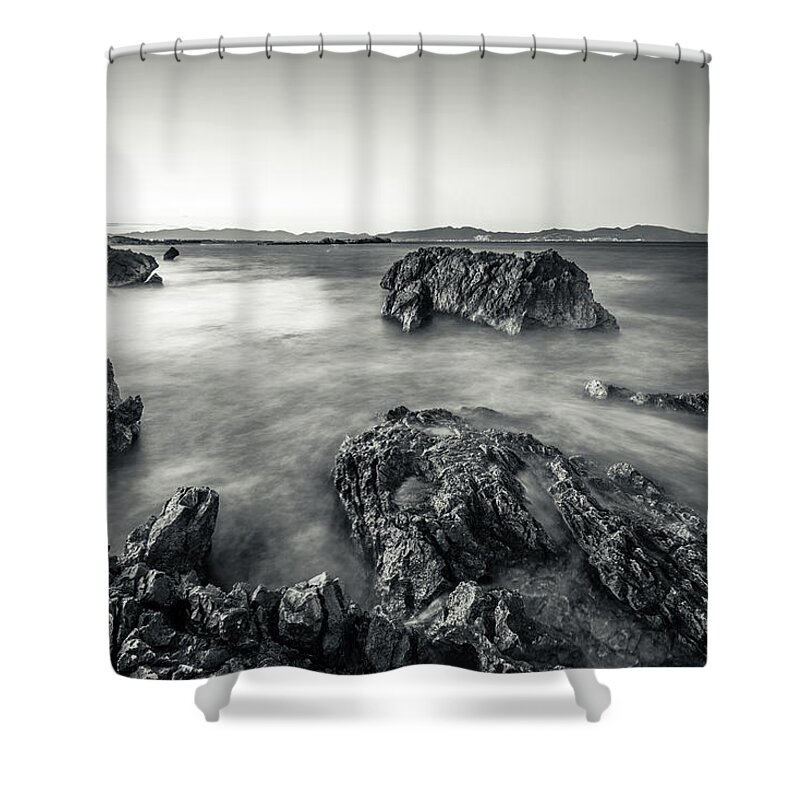 Water's Edge Shower Curtain featuring the photograph Rocky Coastline #6 by Mmac72