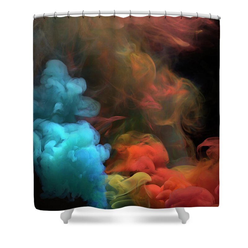 Orange Color Shower Curtain featuring the photograph Smoke #6 by Henrik Sorensen