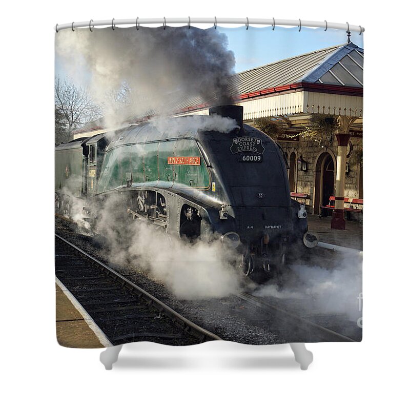 Steam Shower Curtain featuring the photograph 60009 Departure by David Birchall