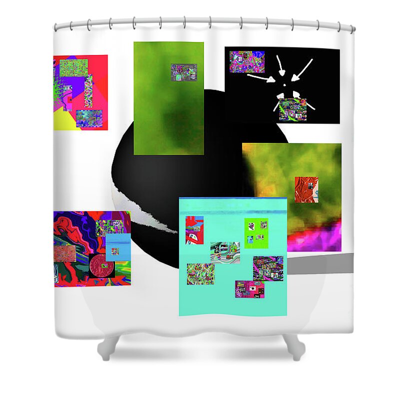 Walter Paul Bebirian Shower Curtain featuring the digital art 9-13-2015gabcdefghijk by Walter Paul Bebirian