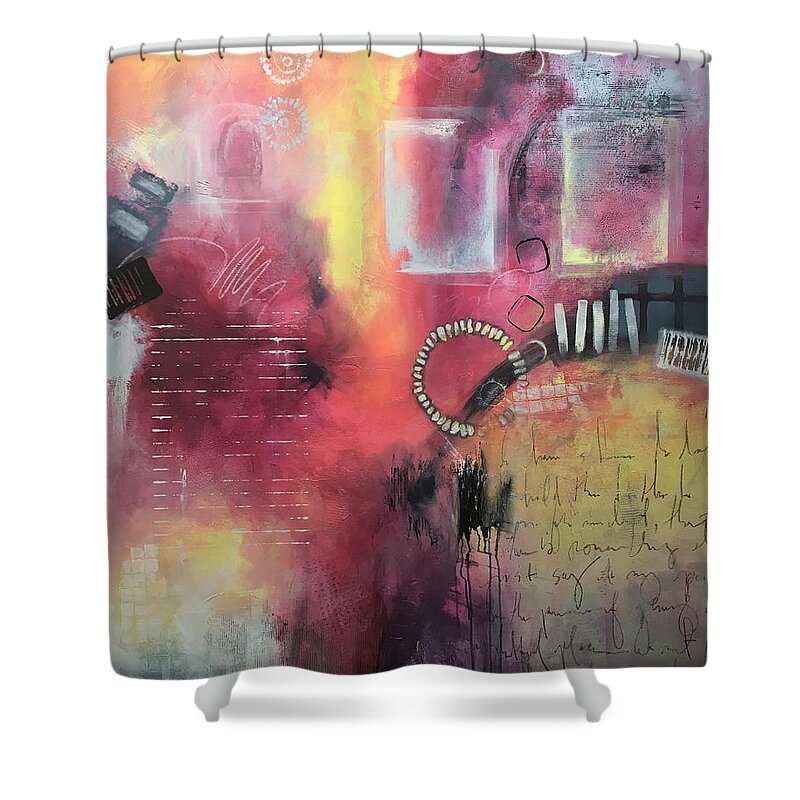 Abstract Shower Curtain featuring the painting A Dream Remembered by Vivian Mora