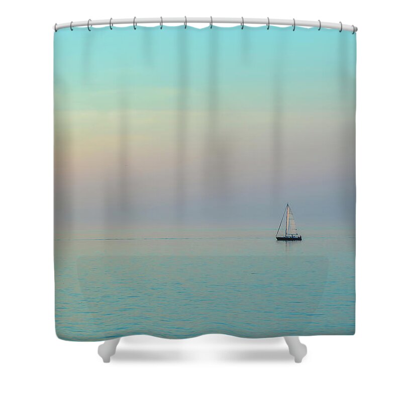 Lake Shower Curtain featuring the photograph A Mid-Summer Evening by Rod Best