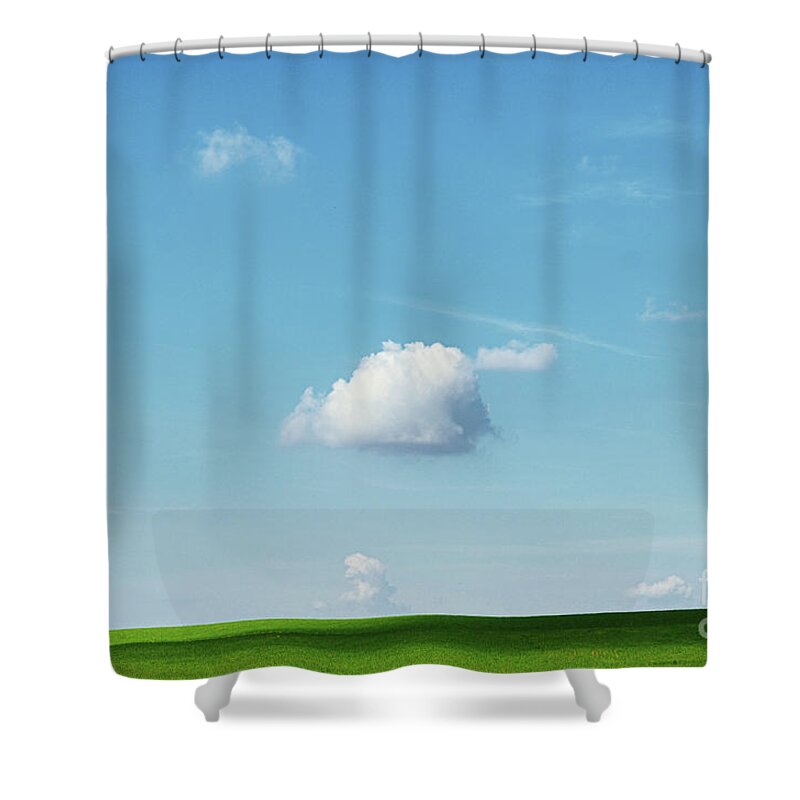 Cloud Shower Curtain featuring the photograph A piece of heaven by Benny Woodoo