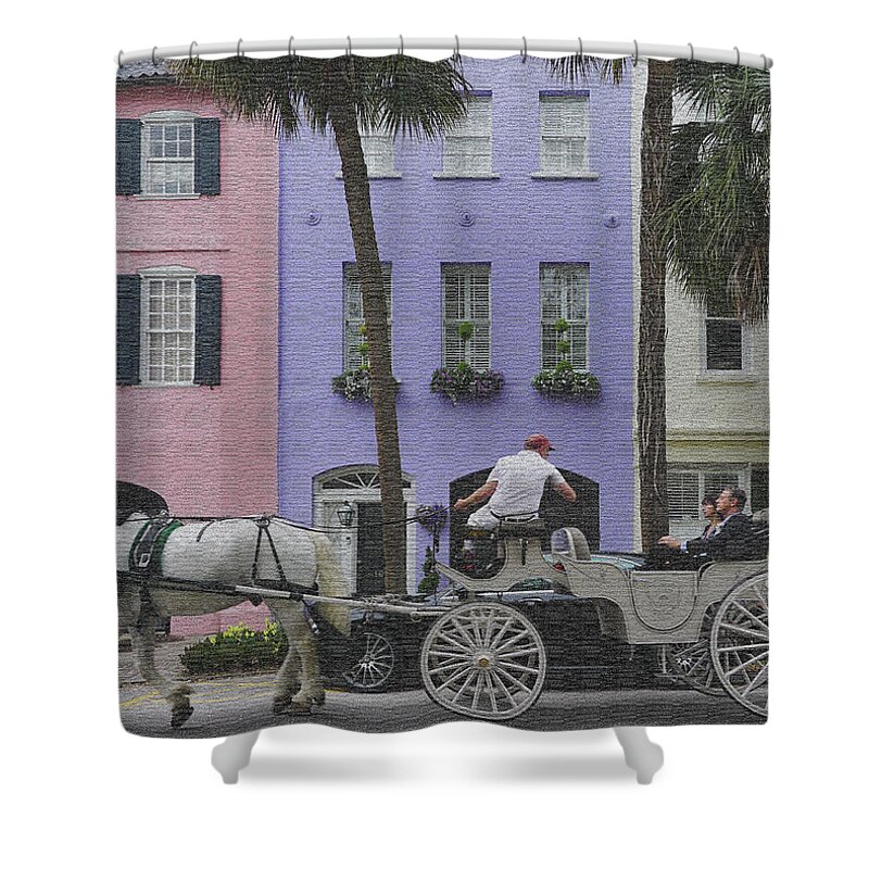 Charleston Shower Curtain featuring the photograph A ride in Charleston by Silvia Marcoschamer