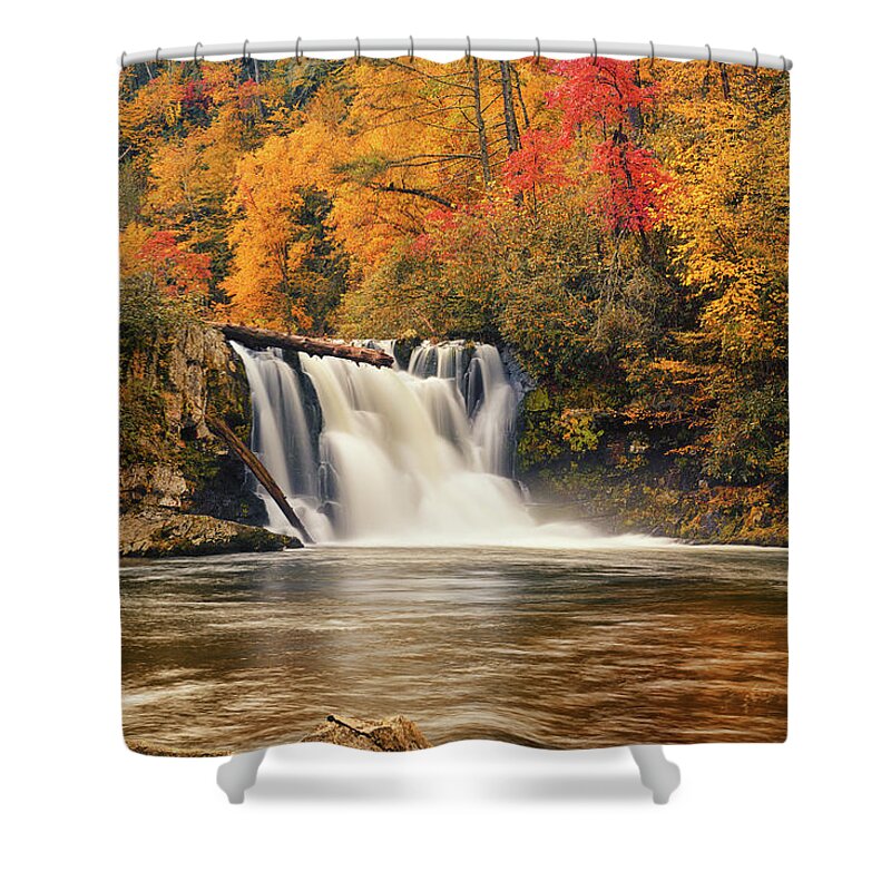 Abrams Falls Shower Curtain featuring the photograph Abrams Falls Autumn by Greg Norrell