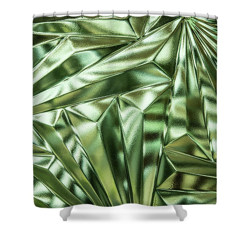 Single Object Shower Curtain featuring the photograph Abstract Background Shattered Glass On by Embasy