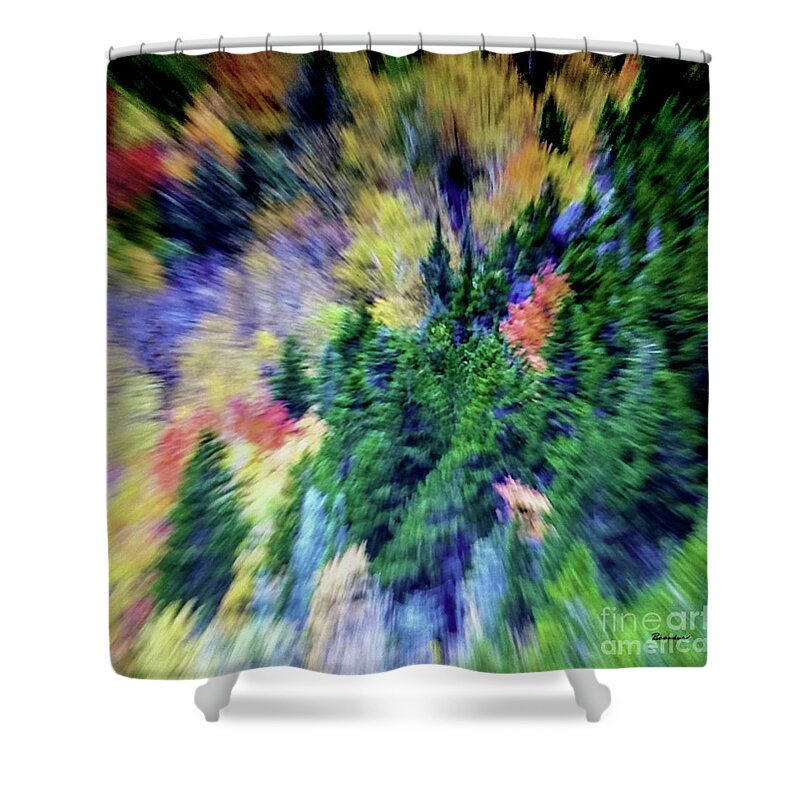 Abstract Shower Curtain featuring the photograph Abstract Forest Photography 5501d2 by Ricardos Creations