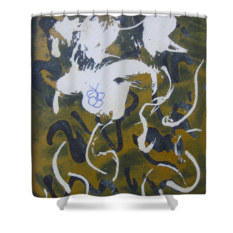 Browns Shower Curtain featuring the drawing Abstract Human Figure by AJ Brown