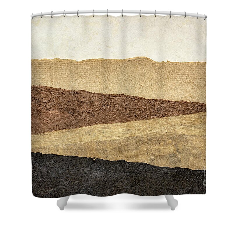Huun Paper Shower Curtain featuring the photograph Abstract Landscape In Earth Tones by Marek Uliasz