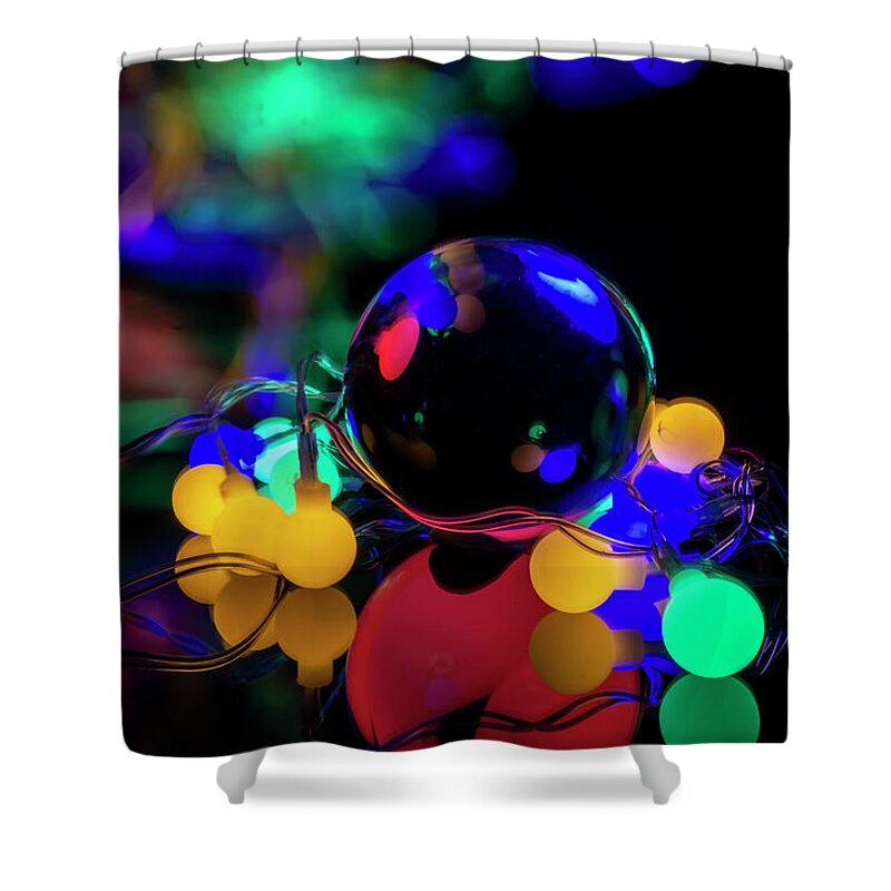 Abstract Shower Curtain featuring the photograph Abstract lights and reflections by Sven Brogren