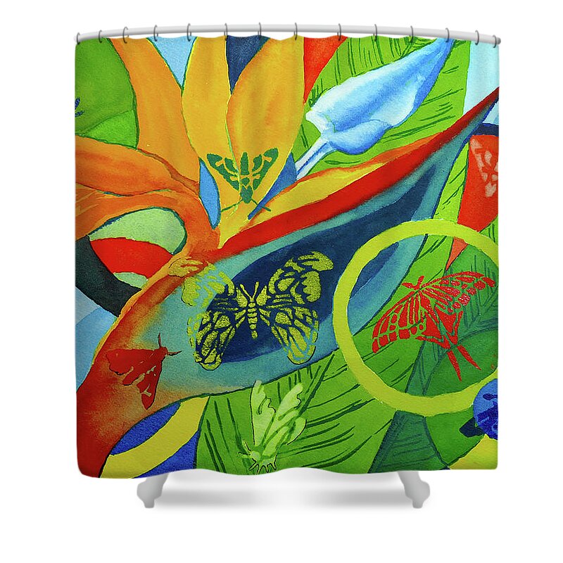 Watercolors Shower Curtain featuring the painting Abstract Number 1 by Margaret Zabor