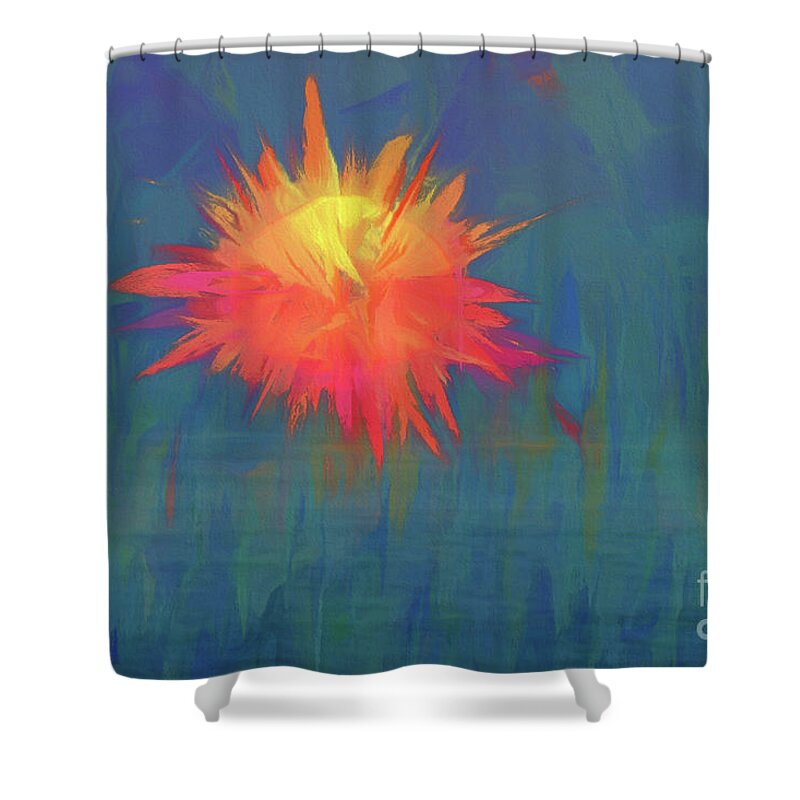 Abstract Sunset Shower Curtain featuring the photograph Abstract Ocean Sunset by Scott Cameron