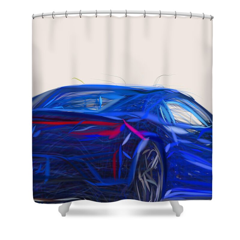 Wall Art Decor Shower Curtain featuring the digital art Acura Nsx 20680 by CarsToon Concept