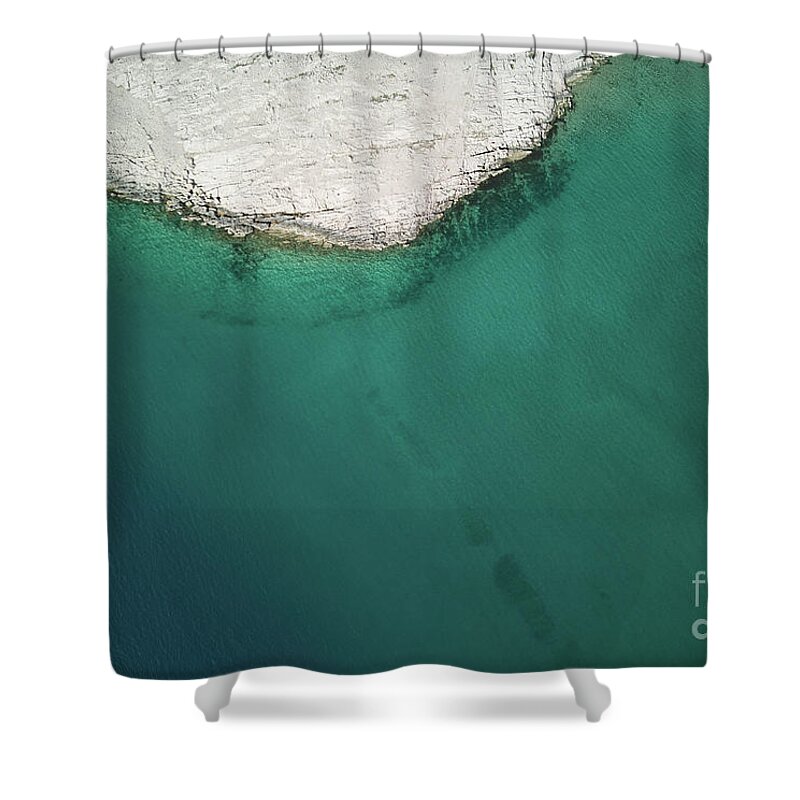 Drone Photography Shower Curtain featuring the photograph Adriatic by Lidija Ivanek - SiLa