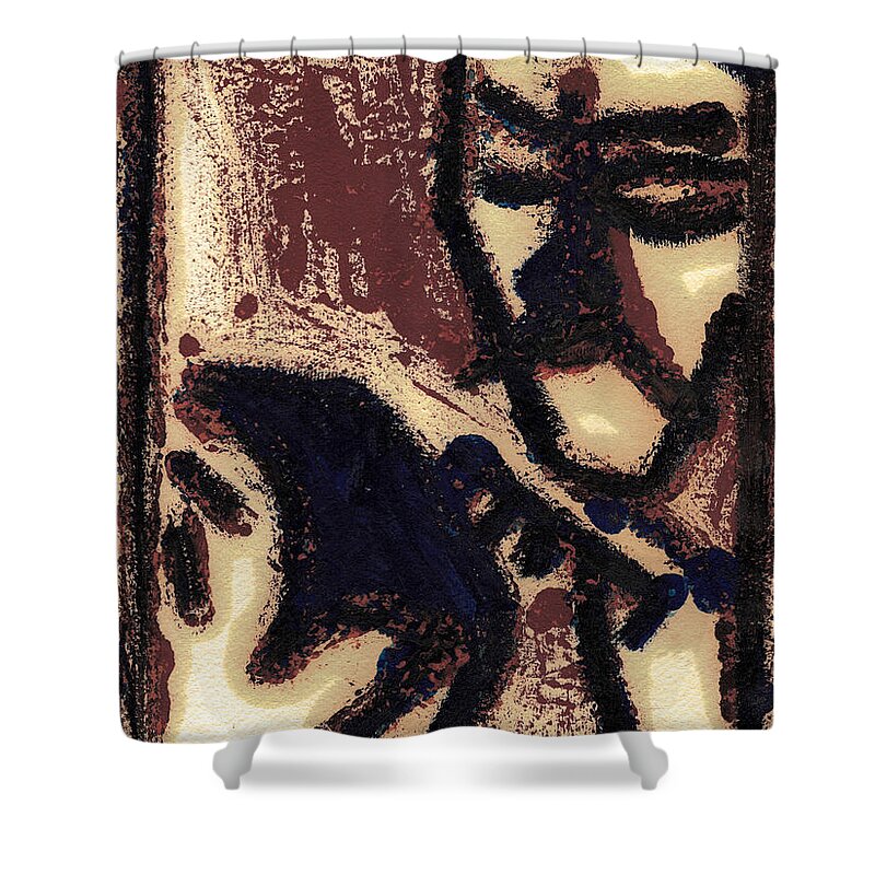 Barber Shower Curtain featuring the painting After Mikhail Larionov Oil Painting 2 by Edgeworth Johnstone