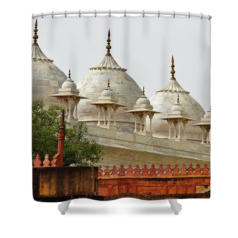 Tranquility Shower Curtain featuring the photograph Agra Fort by Joerg Reichel