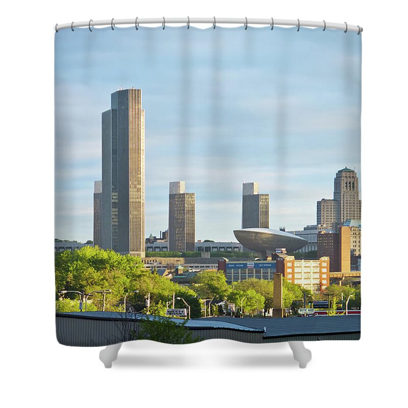 Built Structure Shower Curtain featuring the photograph Albany, Ny by Robert Stone