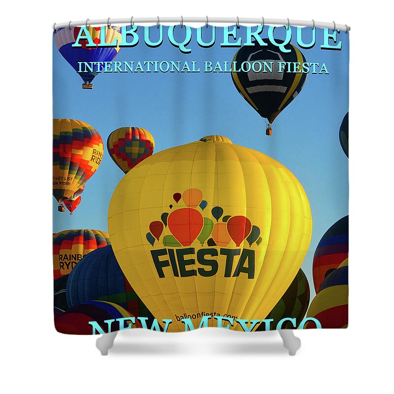 Albuquerque International Balloon Fiesta Shower Curtain featuring the photograph Albuquerque Internation Balloon Fiesta Work D by David Lee Thompson
