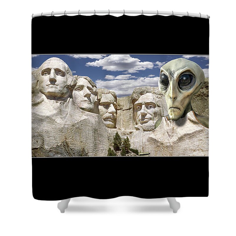 Ufo Shower Curtain featuring the photograph Alien Vacation - South Dakota by Mike McGlothlen